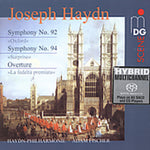 the album cover for Haydn / Fischer / Haydn Philharmonic - Symphonies 92 & 94