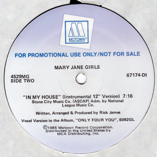 Mary Jane Girls : In My House (12", Promo)