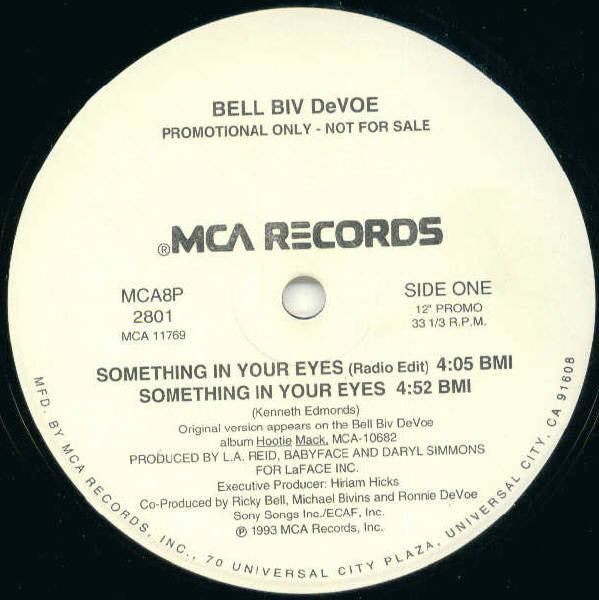 Bell Biv Devoe : Something In Your Eyes (12", Single, Promo)