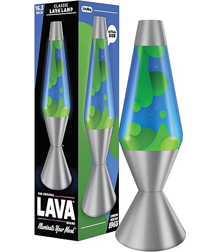 16.3" Yellow/Blue/Silver Lava Lamp