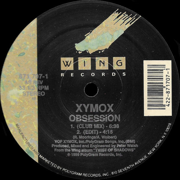 Xymox : Obsession (12", Single, 49 )