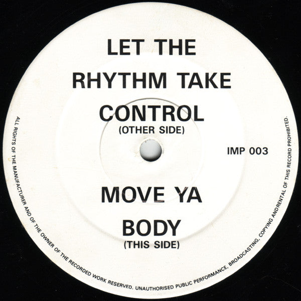DJ Seduction : Let The Rhythm Take Control / Move Ya Body (12")