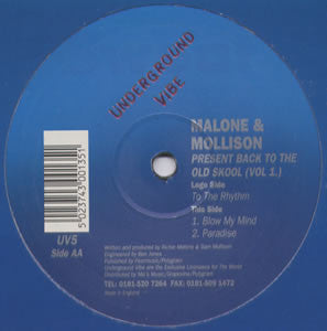 Malone & Mollison : Back To The Old Skool (Vol. 1) (12")