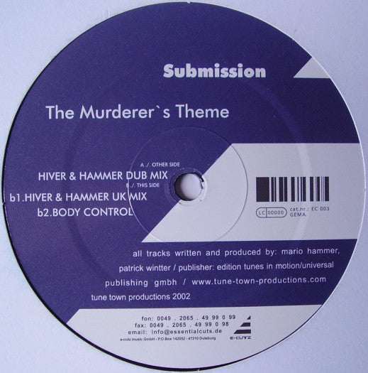 Submission (4) : The Murderer's Theme (12")