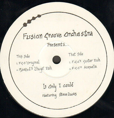 Fusion Groove Orchestra Featuring Steve Lucas : If Only I Could (12", TP)