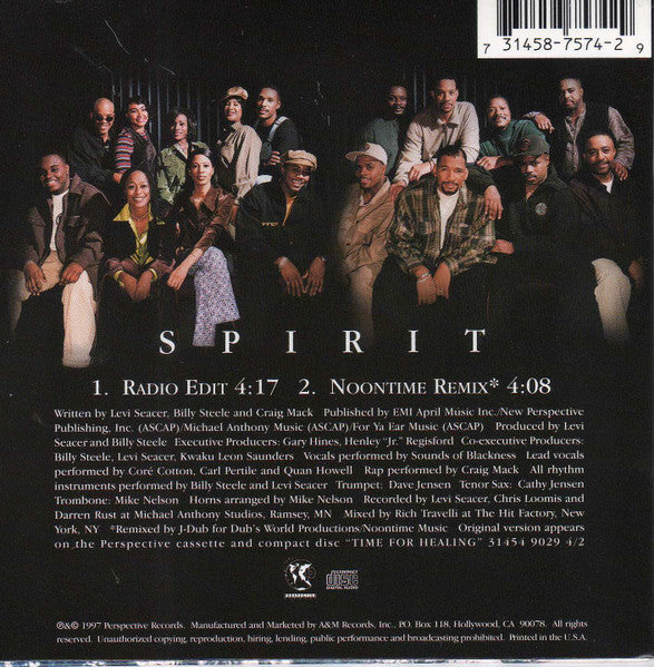 Sounds Of Blackness Featuring Craig Mack : Spirit (CD, Single, Car)