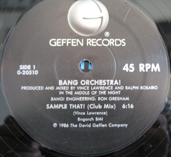 Bang Orchestra! : Sample That! (12")
