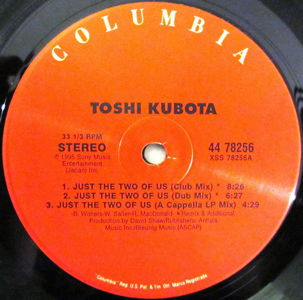 洋楽 TOSHI KUBOTA / JUST THE TWO OF US 12inch Buy Toshi Kubota* : Just The Two Of Us (12