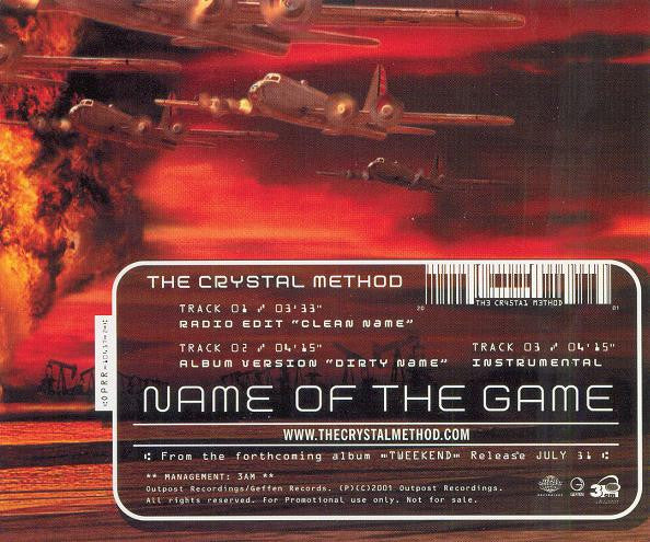 The Crystal Method : Name Of The Game (CD, Maxi, Promo)