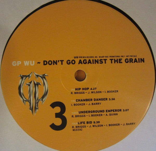 GP Wu : Don't Go Against The Grain (2xLP, Promo)
