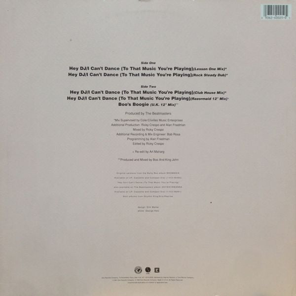Betty Boo And The Beatmasters : Hey DJ / I Can't Dance (To That Music You're Playing) (12", Maxi)