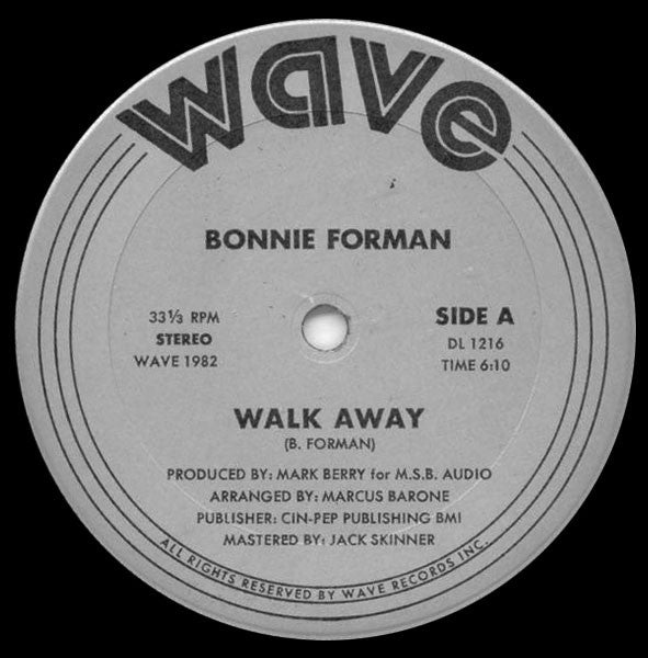 Bonnie Forman : Walk Away (12")