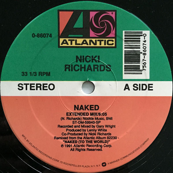 Nicki Richards : Naked (12")