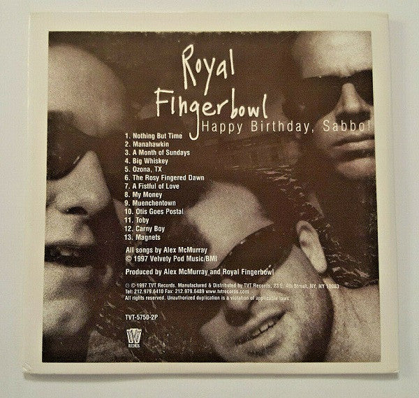 Royal Fingerbowl : Happy Birthday, Sabbo! (CD, Album, Promo, Car)