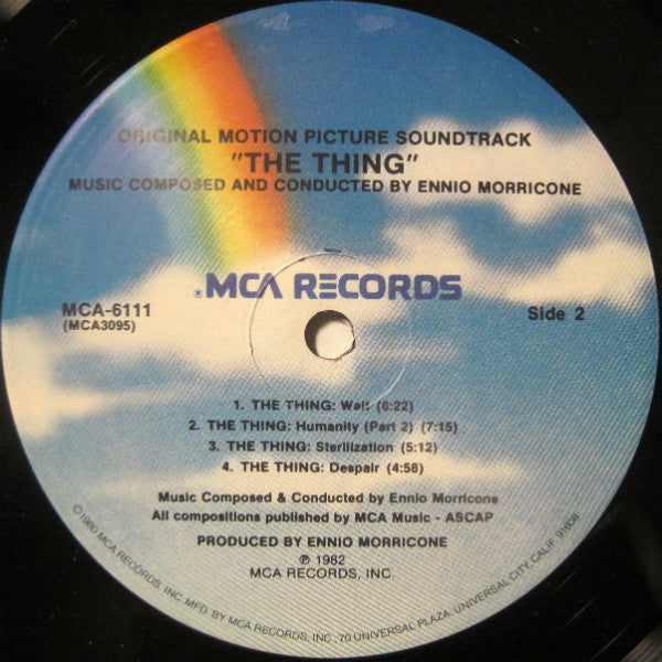 Ennio Morricone : The Thing (Music From The Motion Picture) (LP, Album, Pin)
