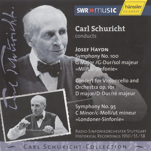 the album cover for Carl Schuricht - Symphonies 95 & 100 / Cello Concerto