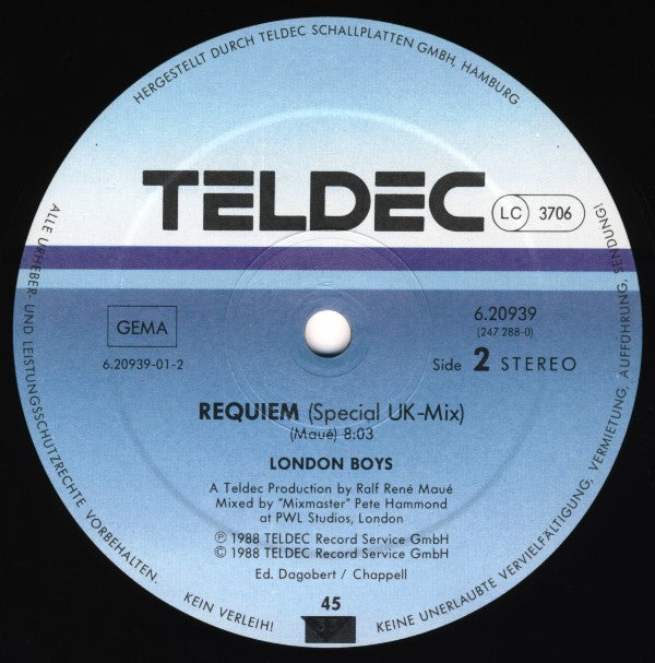 London Boys : Requiem (12", Maxi)