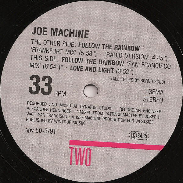 Joe Machine : Follow The Rainbow (12")
