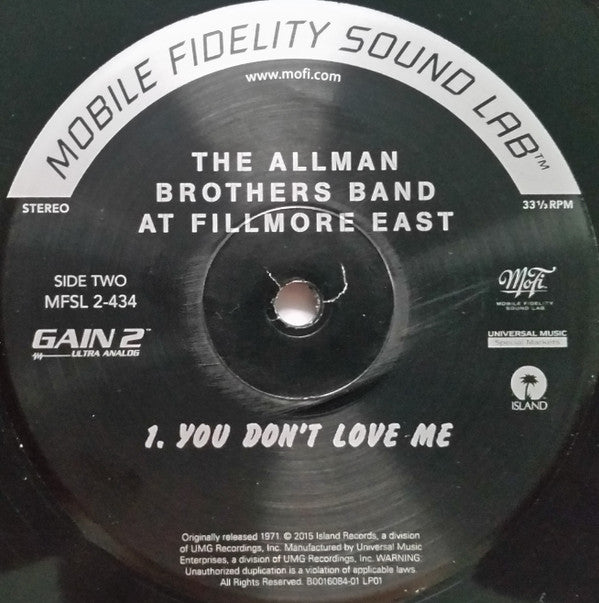 The Allman Brothers Band : The Allman Brothers Band At Fillmore East (2xLP, Album, Ltd, Num, RE, RM, 180)