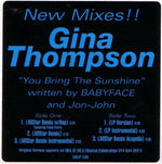 Gina Thompson : You Bring The Sunshine (12", Promo)