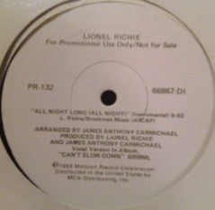 Lionel Richie : All Night Long (All Night) (12", Single, Promo)