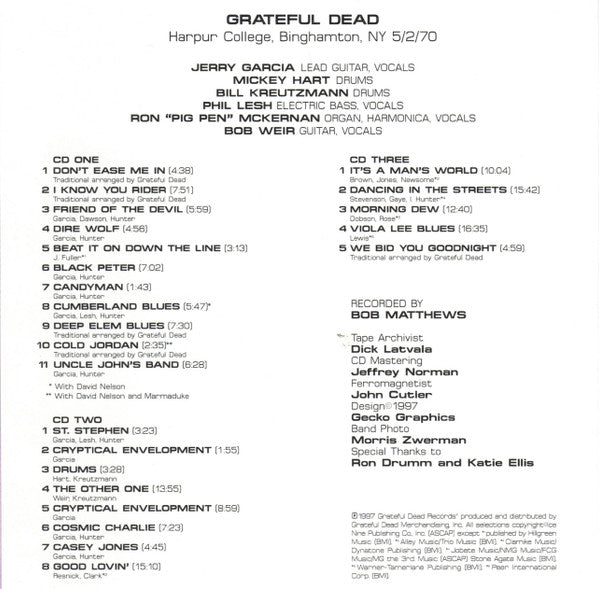 Grateful Dead* : Dick's Picks Volume Eight 5/2/70 (3xCD, Album)