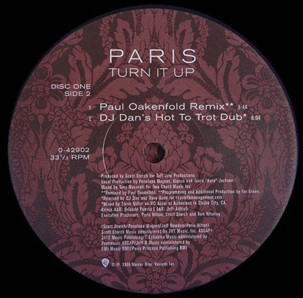 Paris* : Turn It Up (2x12", Maxi)