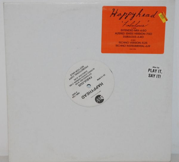 Happyhead : Fabulous (12", Promo)