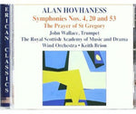 the album cover for Keith Brion - Symphonies Nos. 4 20 & 53