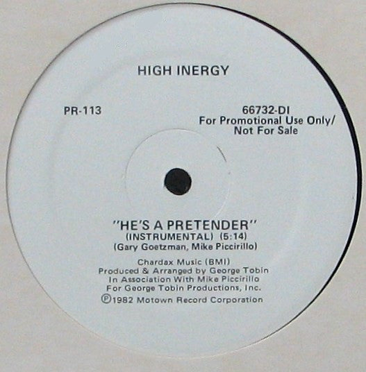 High Inergy : He's A Pretender (12", Promo)