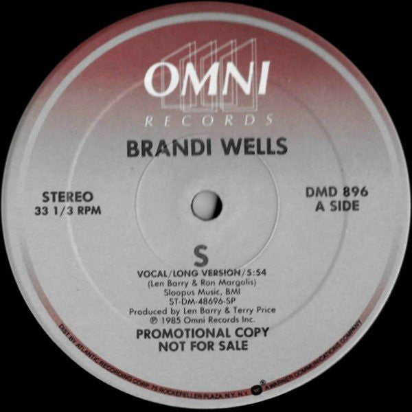Brandi Wells : S / Tonight Tonight (12", Promo)