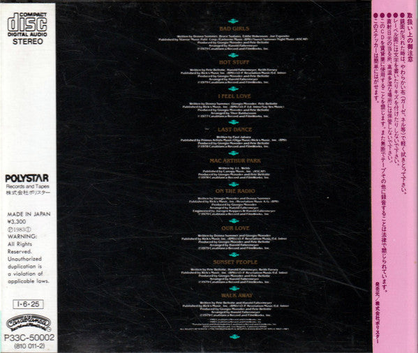 Donna Summer : Walk Away - Collector's Edition (The Best Of 1977-1980) (CD, Comp)