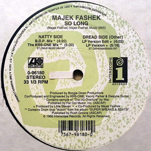 Majek Fashek : So Long (12")