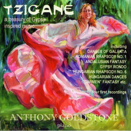 the album cover for Anthony Goldstone - Tzigane: Gypsy Inspired Music