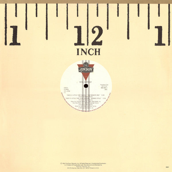Total Contrast : Takes A Little Time (12", Promo)