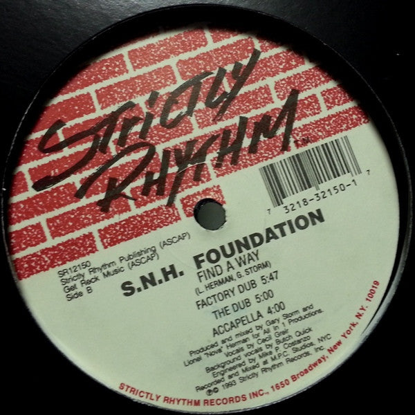 S.N.H. Foundation : Find A Way (12")