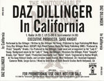 Daz Dillinger : In California (CD, Promo)