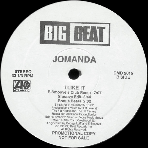Jomanda : I Like It (E-Smoove House Remixes) (12", Maxi, Promo)