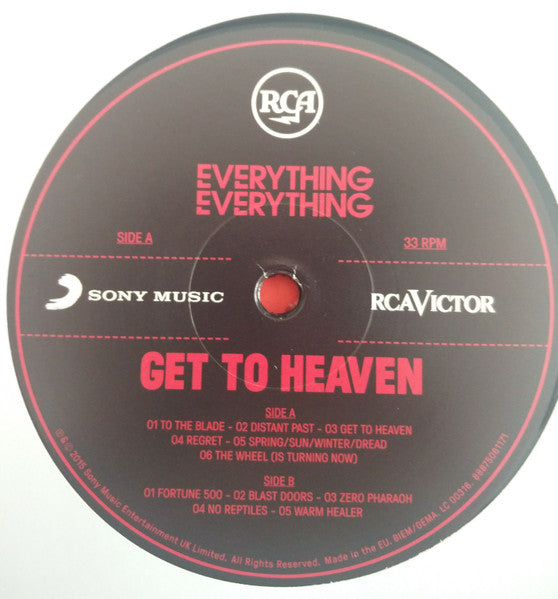 Everything Everything : Get To Heaven (LP, Album, RP, 180)