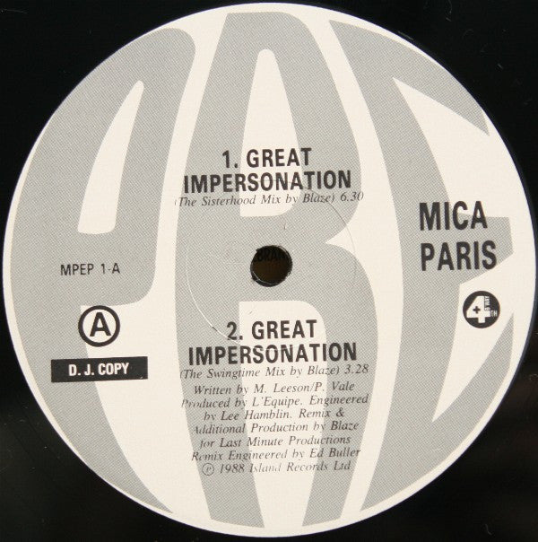 Mica Paris : Convention E.P. (12", EP, Ltd, Promo)