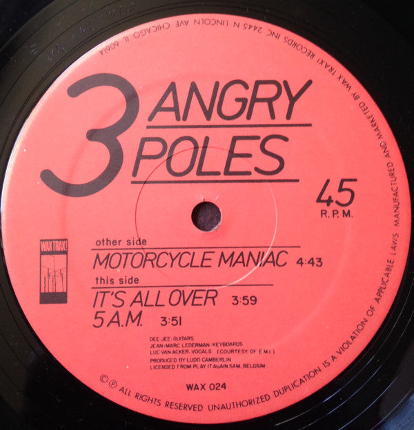 3 Angry Poles* : Motorcycle Maniac (12", EP)