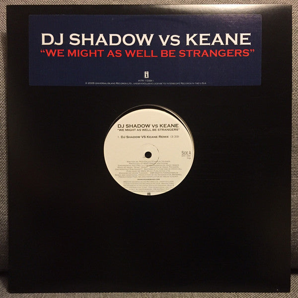 DJ Shadow Vs Keane : We Might As Well Be Strangers (12", Single, Promo)