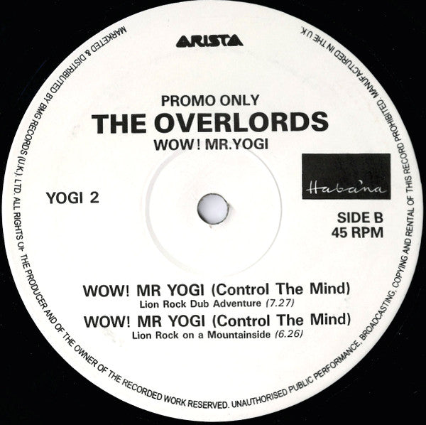 The Overlords : Wow! Mr. Yogi (12", Promo)