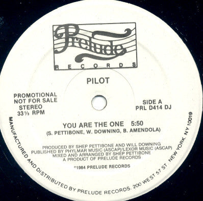 Pilot (11) : You Are The One (12", Single, Promo)