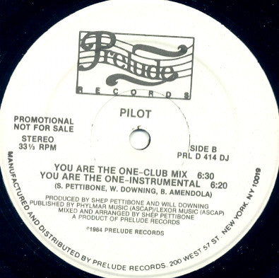 Pilot (11) : You Are The One (12", Single, Promo)
