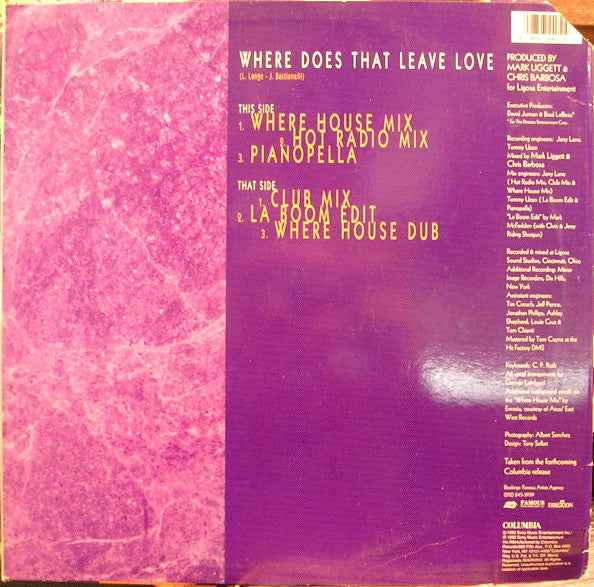 George LaMond : Where Does That Leave Love (12")