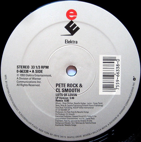 Pete Rock & C.L. Smooth : Lots Of Lovin (12")