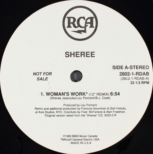Sheree* : Woman's Work (12", Promo)