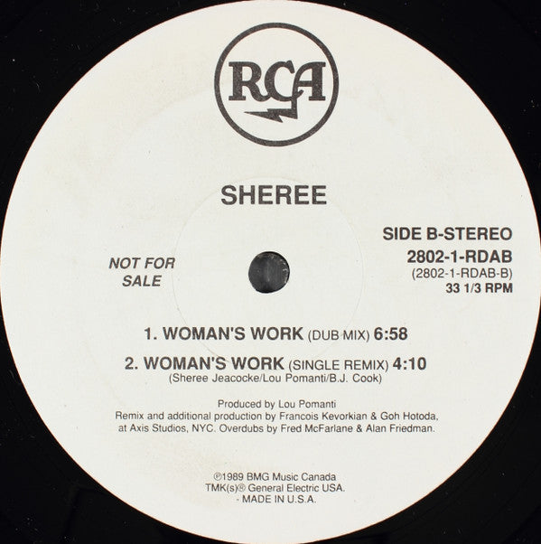 Sheree* : Woman's Work (12", Promo)