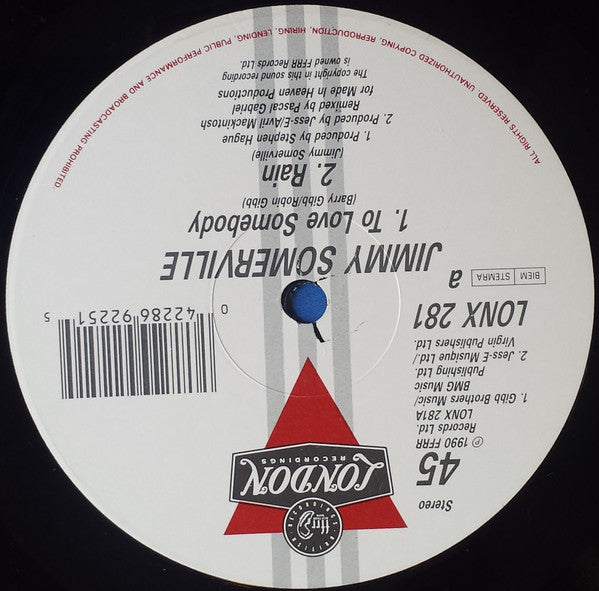Jimmy Somerville : To Love Somebody (12", Single)